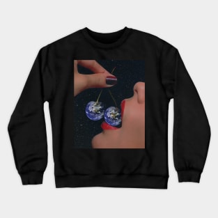 The Woman Who Eaten the Worlds Crewneck Sweatshirt